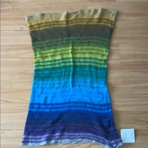 Gradient knit acrylic tube scarf - Echo - One size